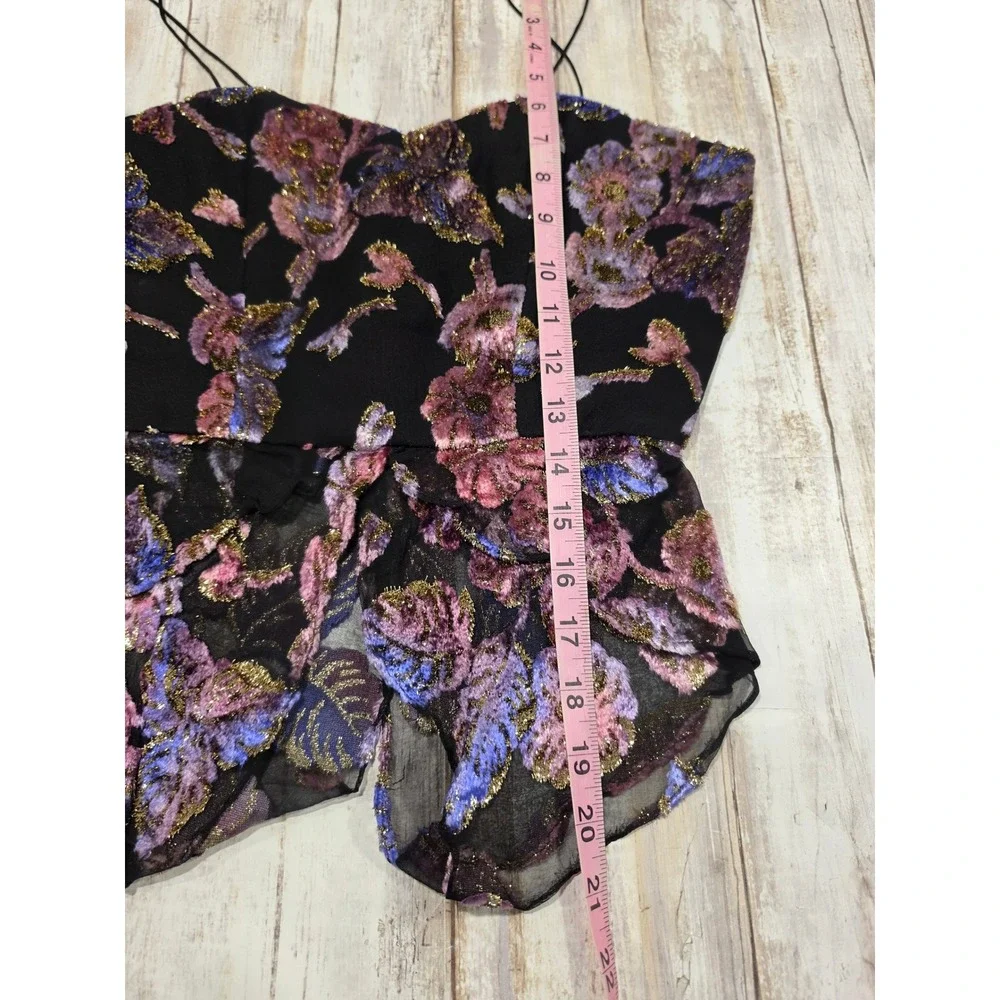 Judy Hornby Couture 3pc Silk Set Floral Devore Jacket Camisole Maxi Skirt Size 4 - Picture 11 of 16